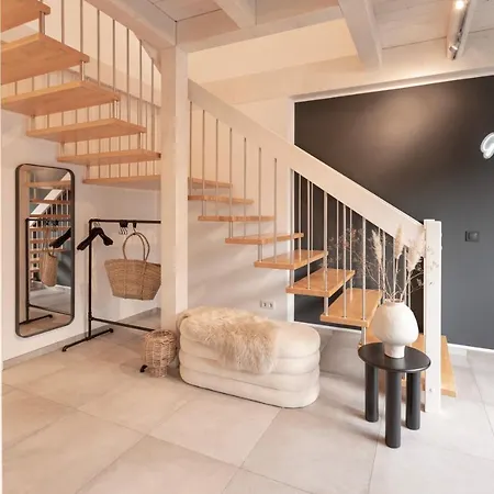 Loft19 Neu Design Luxus Maisonette Balkon Fuer 2 Personen Apartment *